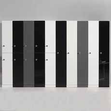1단 2단 3단 옷장 캐비넷 락카장 락커룸 사무용 헬스장 개인 사물함 열쇠 볼키 포함, UV블랙, 3단옷장(칸당)