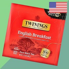 트윈잉스 퓨어 블랙티 잉글리시 브렉퍼스트 티백 100개 7.05온스 200g Twinings Pure Black Tea English Breakfast 100 Bags 7.05