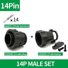 SMT SMEMA 자동 센서 플러그 항공 와이어링 블랙 원형 커넥터 장비 신호 AMP/TE 4/9/14 핀 182645, 08 14P Male, 03 1 set