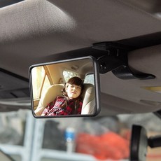 Xilla 汽車寶寶觀察鏡, 1個, 夾子款 大方形鏡