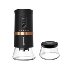 oceanrich 2023년 모델 전동 커피 밀 선물 전용 캐니스터 번들판 USB TypeC 충전식 어깨식 무선 타입 커피 그라인더 오션 리치 G2C UQ-ORG2CBK 우스운 커피 밀 블랙, 상세페이지 참조