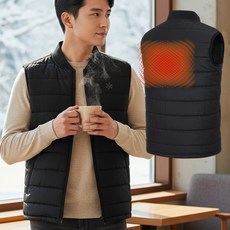 국내생산 no열선 훌리건 패딩조끼 h2103bk 탄소섬유 usb 온열 발열 조끼