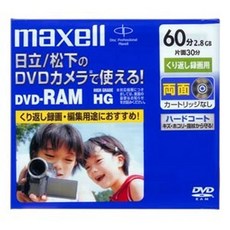 maxell 캠코더용 DVD-RAM 60분 1장 10mm 케이스입 DRM60HG.1P A