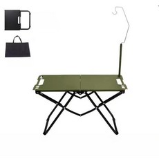 야외 캠핑 테이블 휴대용 전술 접이식 장비 여행 레저 가구, 10. 녹색 [두꺼운 탄소강] 전술 테이블 (조명 거치