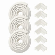 MZ생활 에어쿠션 더 두꺼운 17mm 모서리보호대 3p + 코너보호대 6p, 1세트, 크림화이트