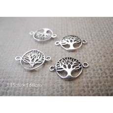 生命樹 配件 單顆 熊手創925銀飾批發 國際標準925純銀 DIY材料, 1個, 生命樹雙扣（左右）/ 單個