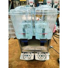 營業用雙槽飲料機 噴泉式飲料機 110V 商業用雙孔果汁機 噴泉飲料機, 1個, 網路下單,110V雙槽飲料機