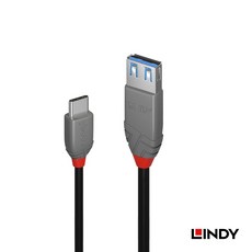 大林電子 LINDY 林帝 USB 3.2 Gen2 Type-C公轉USB-A母 OTG傳輸線 36895, 1個