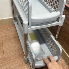 가득찬숙 슬라이딩 선반 (그레이) 양념통트레이