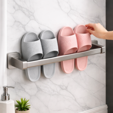 유즈오 슬리퍼거치대 욕실신발걸이 실내화꽂이, 그레이, 1개