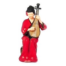 shangren 시뮬레이션 1/64 중국 악기 플레이어 피규어 풍경 그림 컬렉션 영화 캐릭터 장식 성인용 선물을위한 미니어처, 2cm, 수지, 피파 레드, 1개