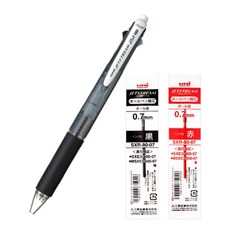 제트스트림 멀티펜, 2+1 멀티펜 0.7mm 블랙+리필2개(흑+적), 1세트