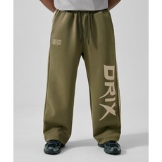 드릭스 DRIX 트랙 라인 그래픽 와이드 스웨트 팬츠카키 198722
