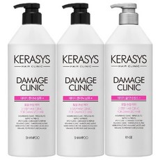 KERASYS 可瑞絲 植萃系抗損洗潤組 洗髮精 750ml*2 + 潤髮乳 750ml*1, 重度損傷髮用, 1組