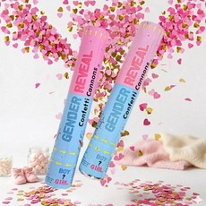 베리온스 젠더리빌 컨페티 베이비샤워파티용품, 2개, 핑크