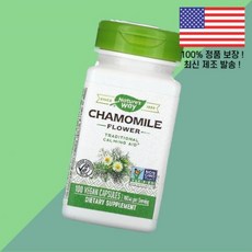 네이처스 웨이 캐모마일 꽃 700mg 식물성 베지캡슐 100정 350mg Nature's Way Chamomile Flower 100 Vegan Capsules per Caps, 1