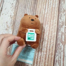 卡通頻道 熊熊遇見你 三隻熊 伸縮易拉扣識別證 棕熊 白熊 貓熊, 棕熊《現貨》, 1個