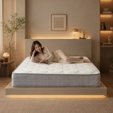보루네오 엘리브 베이직 1966 본넬 매트리스 21cm 킹 dm003-1, 화이트, 중간