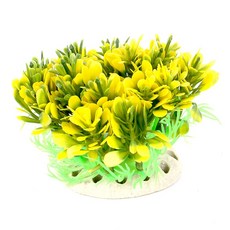 어항꾸미기 열대어 은신처 인조 수초 꽃 노랑 테리어, 본상품선택, 1개