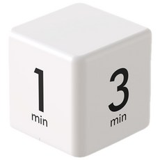 프라홈 큐브타입 중력 분단위 스마트 타이머, 화이트, 1개