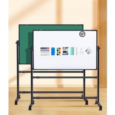 스탠드 사무실 가로형 단면 학습용 회의용 메모 이동식 60 x 90 단면 화이트보드, 맞춤형 HD UV 인쇄