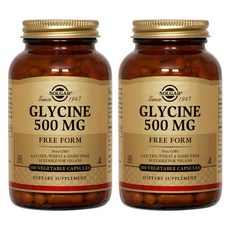 SOLGAR 甘胺酸素食膠囊 無糖無麩質 500mg, 100顆, 2罐
