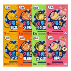 DOLE 돌후룻팝 4종혼합 64개입 (오렌지16개입 망고16개입 파인애플16개입 피치16개입), 62ml