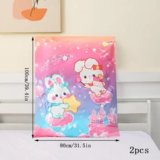 2개 진공 압축 보관 가방 - 옷 담요 퀼트용 공간 절약형 - 여행 및 가정 정리 필수품, 01 2pcs 80x100cm