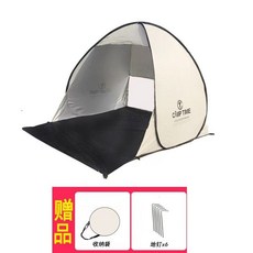 Shark家具 戶外帳篷 一秒速開 防水防曬 自動快速折疊 露營休閒, 升級款丨米白加厚防曬帳篷