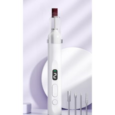 AURRA 휴대용 겔 네일 네일 드릴 가정용 손톱 케어 USB 충전 가능, 1개, 흰색 1개, 흰색