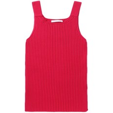 헬무트랭 사이드 슬릿 골지 니트 탱크 탑