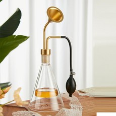 시향병 커피 원두 샘플 테스터 유리병 전시 조향사 로스팅 투명, 긴엘보우2.0mm황동+이중투명