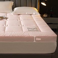 목화솜요 바닥에까는이불 침대요 두꺼운 호텔 클래식 디자인, 싱글침대120x200cm, 5cm두께-핑크