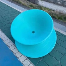 팽이 의자 스핀 대형 호텔 클럽 체어 조경 라운지, 어린이용 회전의자 [스카이블루]