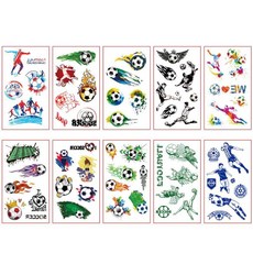 농구 축구 귀여운 방수 임시 스티커 바디 아트 얼굴 팔 가짜, 1개, 1. Z10ZQ1(10PCs)