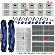 ECOVACS T80 PRO OMNI 로봇 진공 청소기 부품 메인 사이드 브러시 천 Hepa 필터 먼지 봉투 액세서리, 22 set 8