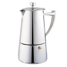 Cuisinox Roma 4컵 스테인리스 스틸 가스레인지용 모카 에스프레소 메이커, Cuisinox Roma 4컵 스테인리스 스틸 가스레인