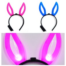 디오유엔 생일파티용품 머리띠 라이트 토끼 랜덤1개