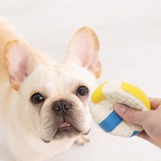 큐트스마트 강아지 삑삑이 라텍스 볼, 1개, 화이트