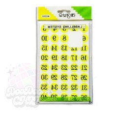 둠칫 형광노랑색 1-200 숫자 견출지