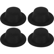 알리피스 미니 탑 햇 4개 미니어처 패브릭 눈사람 인형 머리장식 크리스마스 장식 와인 병 토퍼 인형집 DIY 공예