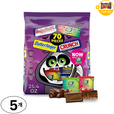 Butterfinger 버터핑거 틱텍 츄이 다양한 할로윈 초콜릿 캔디 사은품 추가증정, 154g, 5개