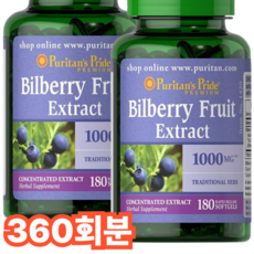 퓨리탄스 프라이드 빌베리 추출물 1000mg, 1세트, 360회분