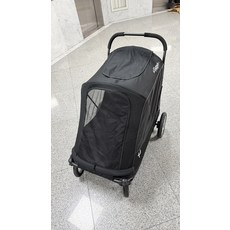 Petique 寵物外出推車，寬敞舒適透氣，輕巧好推，多功能收納, Black, 1個