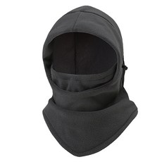 粉色刷毛保暖頭套面罩，可調節多功能防風面罩，戶外運動保暖必備, 灰色, 1個