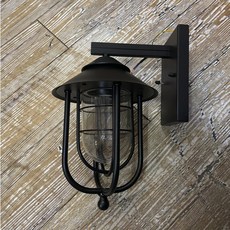 HUGO LIGHTING 手工鍛造鍍鋅壁燈 304不銹鋼陽臺露臺外牆燈, 砂黑色 / 清玻璃 / 戶外鍍鋅防銹