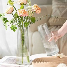 유리화병 20CM 데코 줄무늬 장식 화병 68609PC 1(pc)