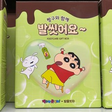 [미니트레이증정] 짱구 발을씻자 에디션 온더바디 코튼풋 풋샴푸 2개 + 풋데오미스트 1개