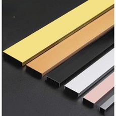 스테인레스 메탈 몰딩 U자형 천장 쫄대 장식 티타늄 라인 알루미늄 골드, U자형 20x10mm/2.7m(색상 배송메모)