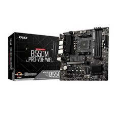 MSI PRO B550M-VC WiFi 프로시리즈 마더보드 (AMD Ryzen 5000 시리즈 AM4 DDR4 PCIe 4.0 SATA 6Gb/s M.2 USB 3., (Pack of 1), B550M PRO-VDH WIFI